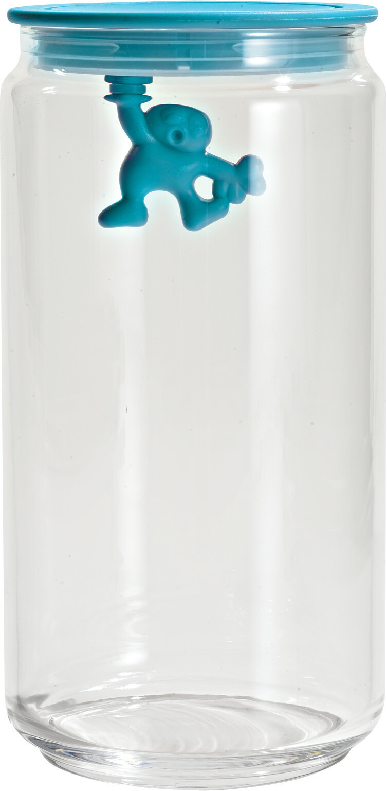A di Alessi - AMDR06 AZ Gianni Kitchen box with hermetic lid, 140cl Turquoise
