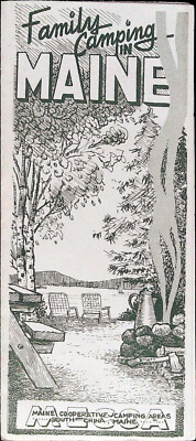 Family Camping in Maine 1960's Travel Brochure