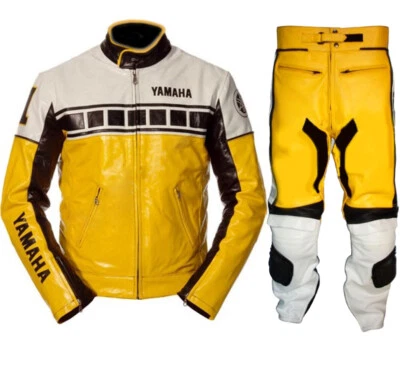Biker Lederkombi Leder Bikeranzug Rennen Motorrad Lederjacke Hose-52-54-56-58-60 - Bild 1 von 4