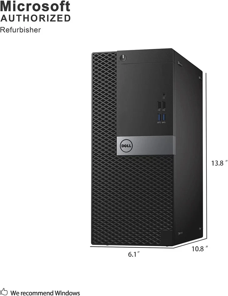 Dell Desktop Computer i5 PC SFF Up To 16GB RAM 2TB HD/SSD 24in Windows 10 Pro - Image 4 of 4