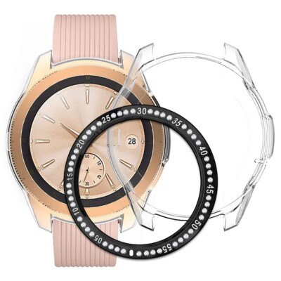 Fashion Soft TPU Case Bling Bezel Ring Cover f Samsung Gear S3 Frontier SM-R765T