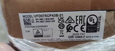 DELTA VFD075CP43B-21 3PH/480V 7.5KW INVERTER . NEW IN BOX . DHL