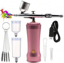 Portable Air Compressor Kit Airbrush Paint Spray Gun Nail Art Tattoo Airbrush