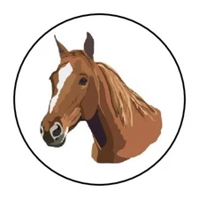 30 Pretty Horse Envelope Seals Labels Stickers 1.5" Round