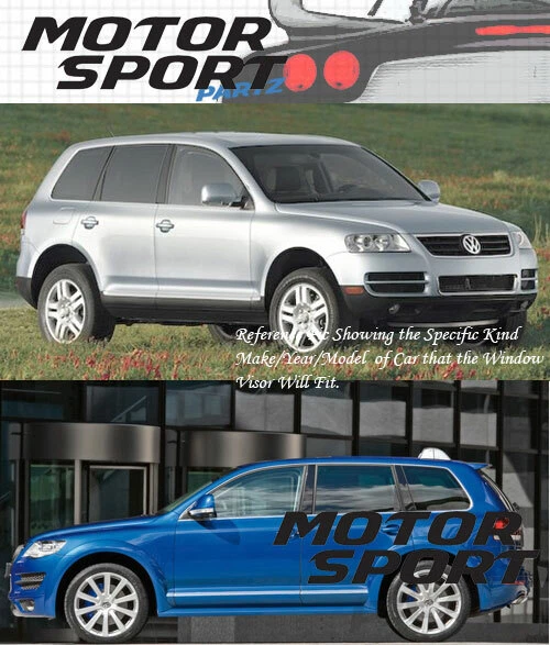 Visera de ventana de canal exterior de 2,0 mm protector solar techo corredizo 5 piezas Volkswagen VW Touareg 04-07 Foto 4 de 4