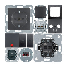 Berker S.1 anthrazit matt Steckdosen/Schalter/Taster/Rahmen/Wippe/Z.Stk. R.Class