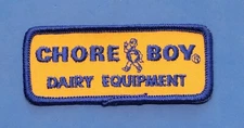 VINTAGE CHORE BOY DAIRY EQUIPMENT UNIFORM PATCH (RARE FIND) NEW OLD STOCK 