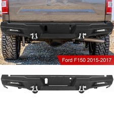 For 2015-17 Ford F150 Truck Blk Rt Style All-in-one Full Width Steel Rear Bumper