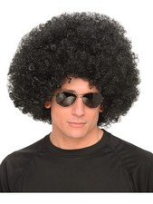 Groovy 70s Dude Black Afro Wig Costume Accessory