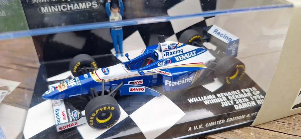 MINICHAMPS /F1 1996 GERMAN GP WILLIAMS FW18 - DAMON HILL - 1/43 SCALE MODEL CAR - Image 4 of 4