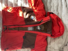 Obermeyer Kids Ski Jacket Size 4 Red and Brown with Hood