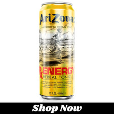 AriZona RX Energy Herbal 22oz Energy Drink Big Can – Choose Qty