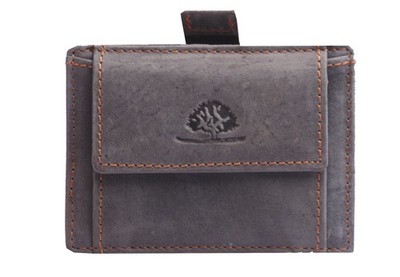 Greenburry vintage magic wallet purse coin pocket RFID steel blue
