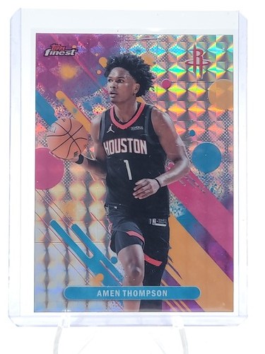 AMEN THOMPSON 2025-26 TOPPS FINEST COMMON GEOMETRIC REFRACTOR #91 ROCKETS Q7704