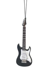 Black Electric Guitar Christmas Ornament Decoration 5 inches