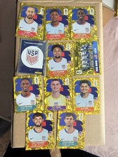 USA LOT Panini FIFA World Cup 2026 Gold Crumple Parallels Stickers
