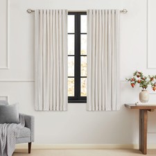 PRIMROSE Cream Ivory Curtains 63 inch 52"W x 63"L Pack of 2 ,