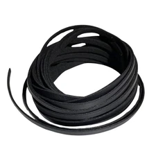 4 mm Flat Leather Cord, 5+ Yards (5 Meters) Strip Cord Braiding String Tan fo...