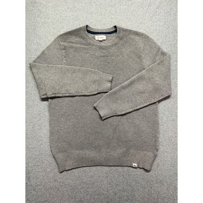 Free Assembly Mens Gray Ribbed Crewneck Sweater MSW00043 L