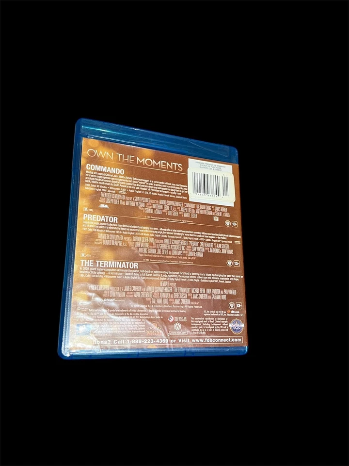 Commando/Predator /The Terminator (Blu-ray, 2013) Arnold, has two scuff on cover - Image 2 of 4