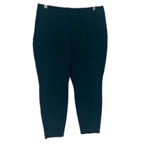 Talbots Women  s dress pants 12p Essex ankle curvy Midnight green elastic waist