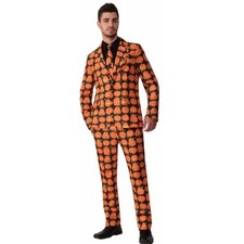 Spirit Halloween Pumpkin Suit  Tie Adult Costume - Size 50 - 52