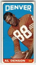 1965 Topps Al Denson #49 Denver Broncos LOW MID GRADE ROOKIE SP LOOKS OK