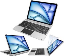 iPad Air 11-inch Keyboard Case with Trackpad, Bluetooth Keyboard with Folio Ful