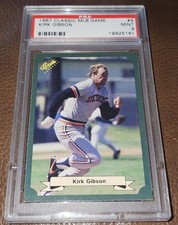 1987 Classic MLB Game Green #9 Kirk Gibson Graded PSA 9 MINT - Detroit Tigers.