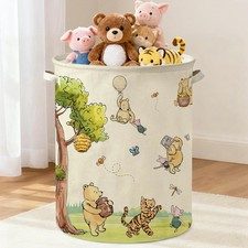 Oval Neutral Winnie The Pooh Classic Baby Laundry Hamper Nursery Laundry