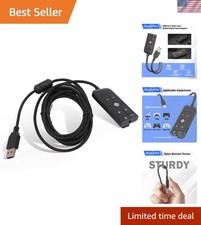 USB Audio Sound Card Adapter for Gaming Headsets 7.1 Surround PS5 Series X S