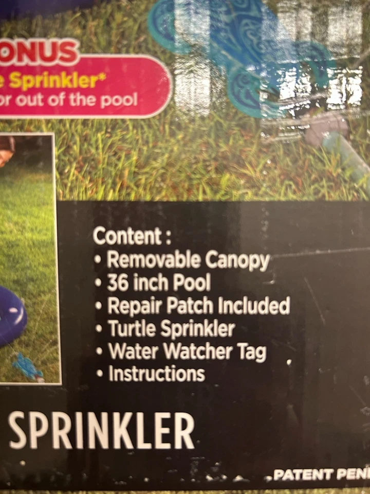 Sun Smart Beach Gear Spray N Play Sandcastle Pool & Turtle Sprinkler Toddler New - Image 4 of 4