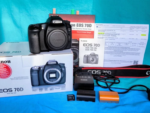 Canon EOS 70D 20.2 MP DSLR-Digitalkamera Sehr guter Zustand OVP Top