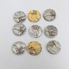 Antique Waltham Pocket Watch Movement Mechanical - 9 Watch Lot - AS-IS