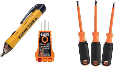 Electrical Tester Kit with Voltage Detector, GFCI Tester & Insulated Screwdriver