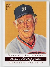 2003 Topps Gallery Hall of Fame Sparky Anderson Artist Proof Yellow #73b Tigers