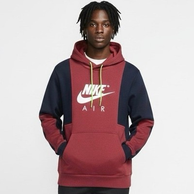 Nike Get Over Your Fear Of Heights Hoodie Mens M Red Blue Colorblock Blokecore
