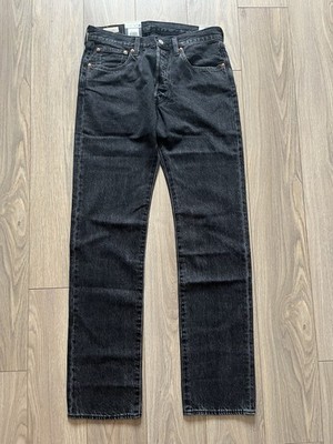 Levis 501 Original gerades Bein Baumwolljeans dunkelgrau 31W 34L £100 UVP NEU MIT ETIKETT