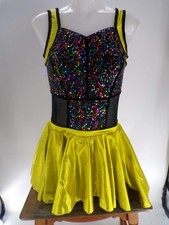 Dance Costume Large Adult Green Revolution RC18586 Jazz Sequin