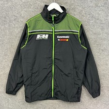 Kawasaki Jacke Herren Medium schwarz Racing Team Windbreaker leicht Motorrad