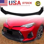Front Bumper Lip Spoiler Splitter Black For 17-19 Toyota Corolla SE XSE Painted