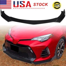 Front Bumper Lip Spoiler Splitter Black For 17-19 Toyota Corolla Se Xse Painted