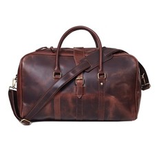 Leather Duffle Bag for Men, Overnight Bag,Women Weekender Bag, Travel Bag, Ge...