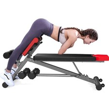 Adjustable Weight Bench for Full-Body Workout Hyperextension Sit Up Gym