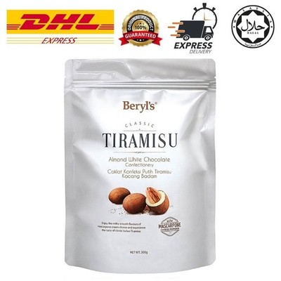Beryl's Classic Tiramisu Almond White Chocolate Confectionery Halal 300g