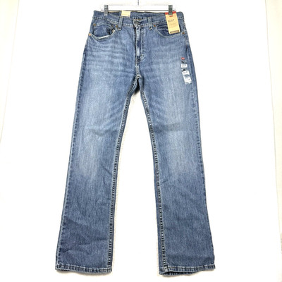 NEW Levis 527 Slim Bootcut Mens 34x32 Stretch Denim Jeans Medium Wash