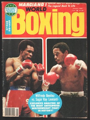 World Boxing 1/1980-Benitiz vs Sugar Ray Leonard-World Wide Ratings-Photos &