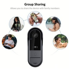 Video Doorbell HD 2 Way Talk Night Vis-ion 2.4G APP Viewing Wireless Camera New
