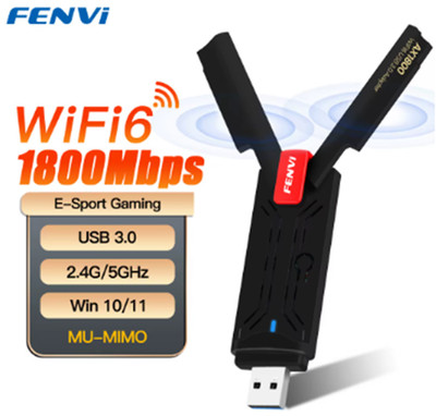 Fenvi AX1800 Wifi 6 USB Adapter Dual Band 2,4G/5Ghz Wireless WLAN Dongle MT7921