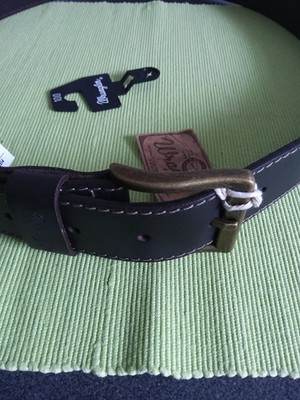 Wrangler Echtledergürtel dunkelbraun 100cmx4,0cm Top Markenqualität